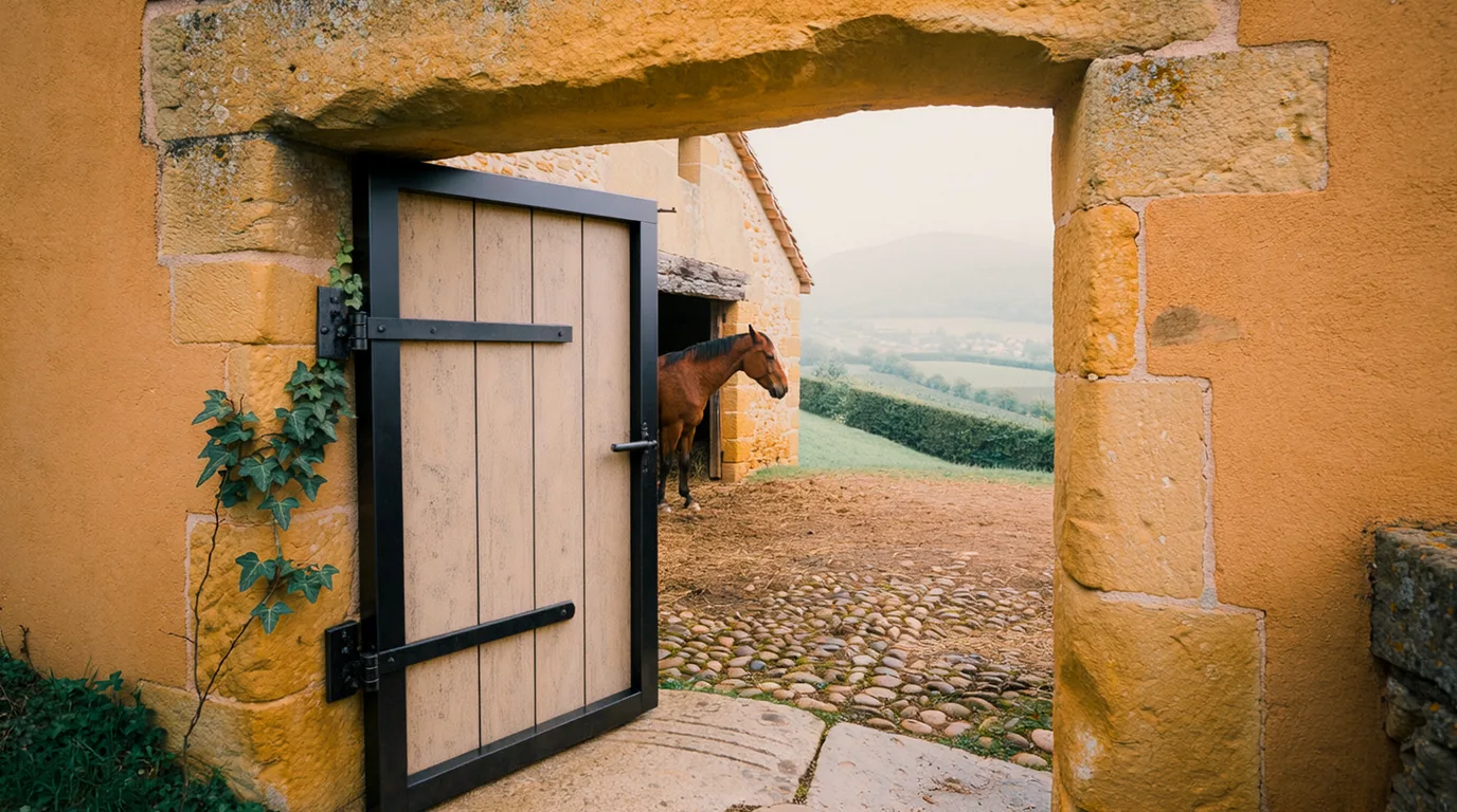 Entrée, Écurie du Grand Buclat, centre équestre à Le Plantay